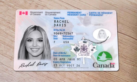 Fake Canada Permanent Resident Card